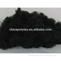 solid black virgin polyester staple fiber 1.5d-3d for spinning or non woven